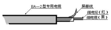 分體式超聲波液位計(jì)電纜線說明圖