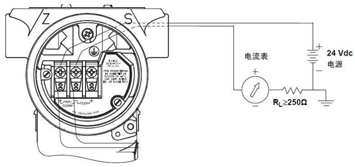 防爆磁致伸縮液位計(jì)端子接線圖
