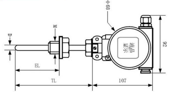 高精度溫度變送器外形尺寸圖