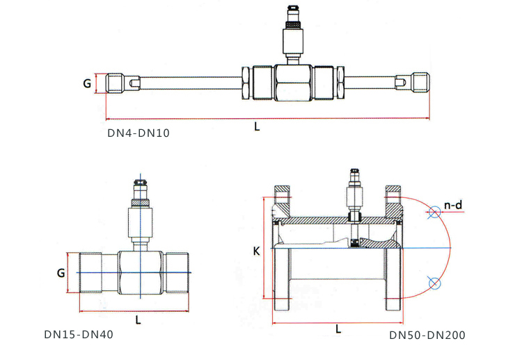 dn20渦輪流量計外形尺寸圖