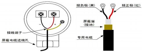 外貼式超聲波流量計探頭接線圖