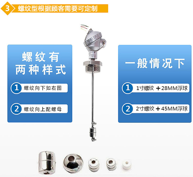 防腐浮球液位計(jì)螺紋分類(lèi)圖